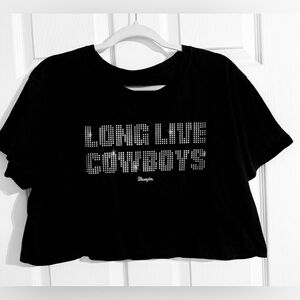 Wrangler Black Cropped Cowboy Tee